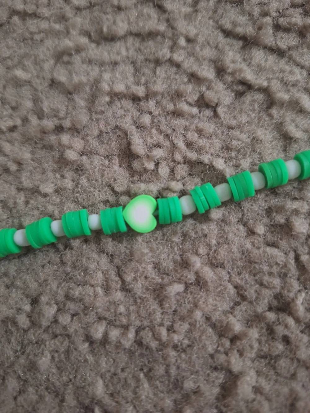 Accessorize Green Heart Bead Bracelet for Kids